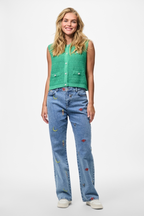 Pieces pcjena sl o-neck knit vest bc